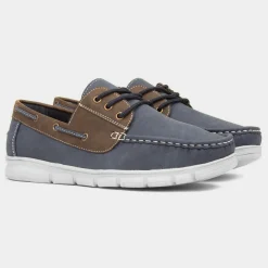Cushion Walk Ant Mens Navy & Brown Boat Shoe