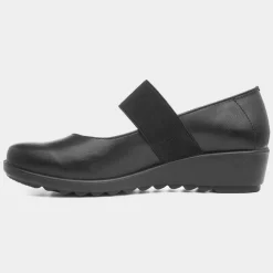 Cushion Walk Cairo Womens Black Wedge Shoe