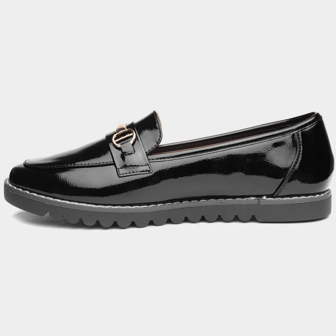 Cushion Walk Carrie Womens Black Patent Loafer