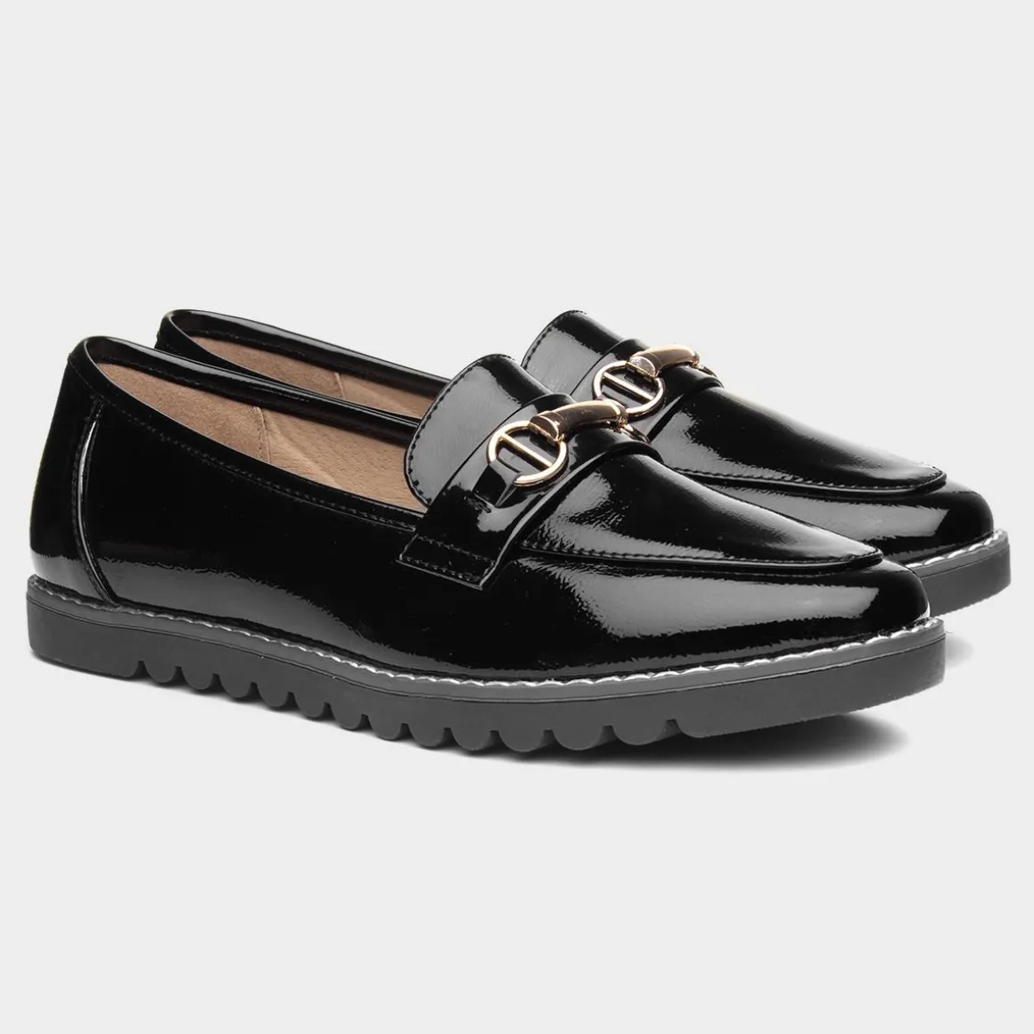 Cushion Walk Carrie Womens Black Patent Loafer