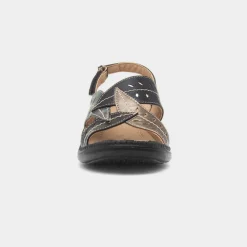 Cushion Walk Charlie Womens Black Wedge Sandal