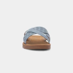 Cushion Walk Charlotte Womens Blue Mule Sandal