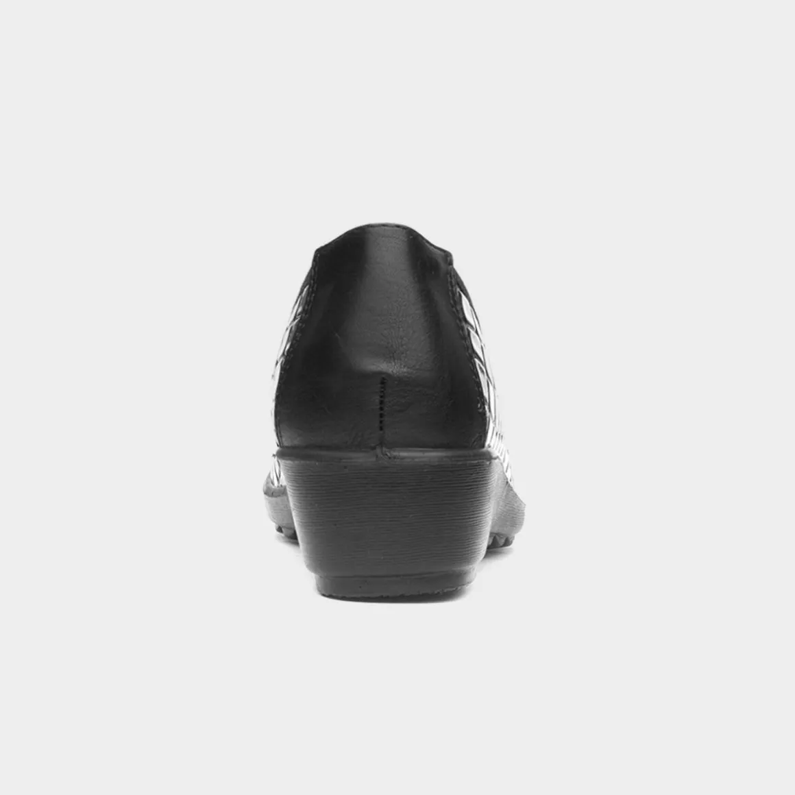 Cushion Walk Chicago Womens Black Wedge Shoe
