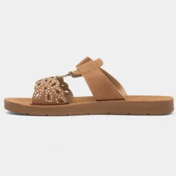 Cushion Walk Christina Womens Tan Mule Sandal