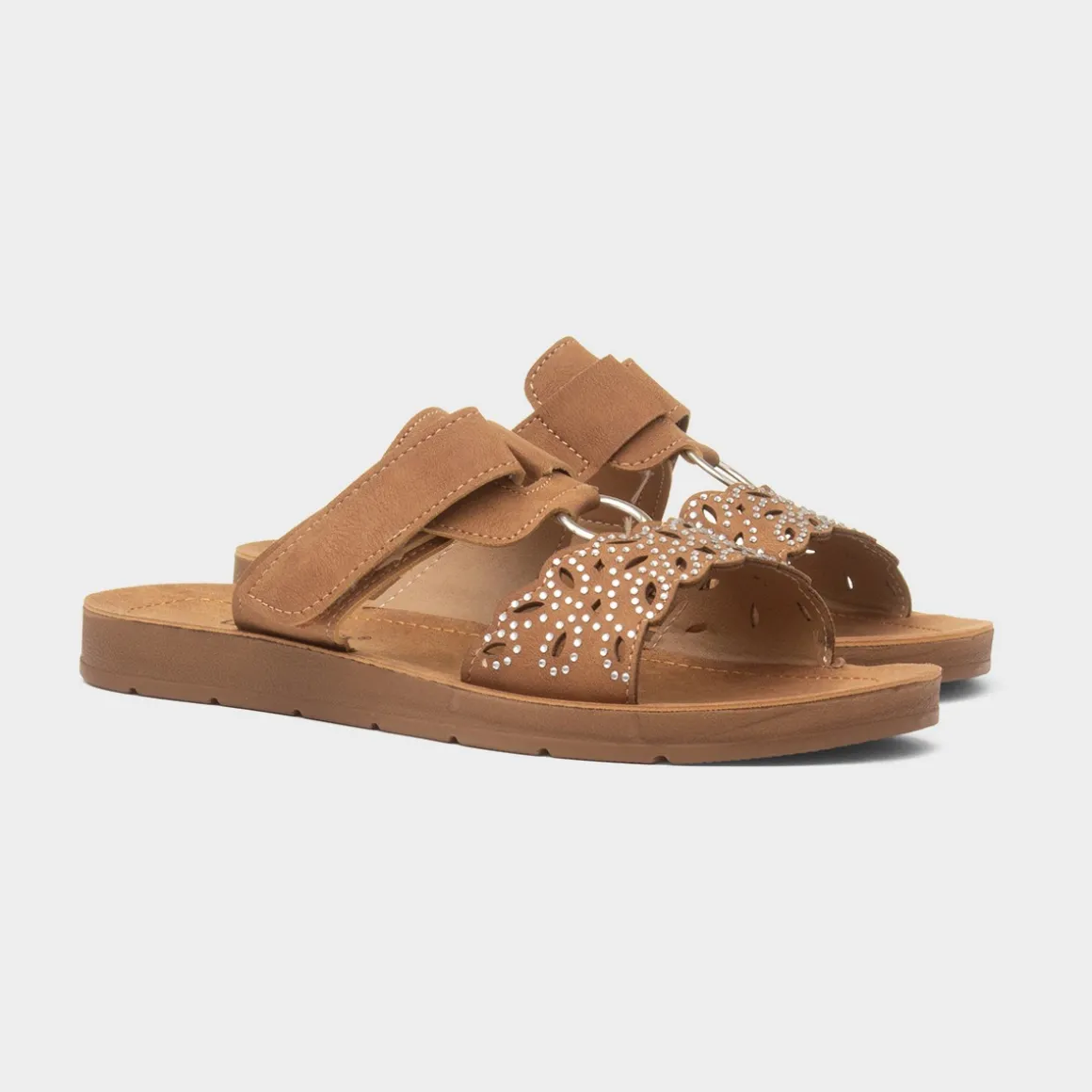 Cushion Walk Christina Womens Tan Mule Sandal
