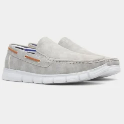 Cushion Walk Declan Mens Grey Casual Boat Shoe