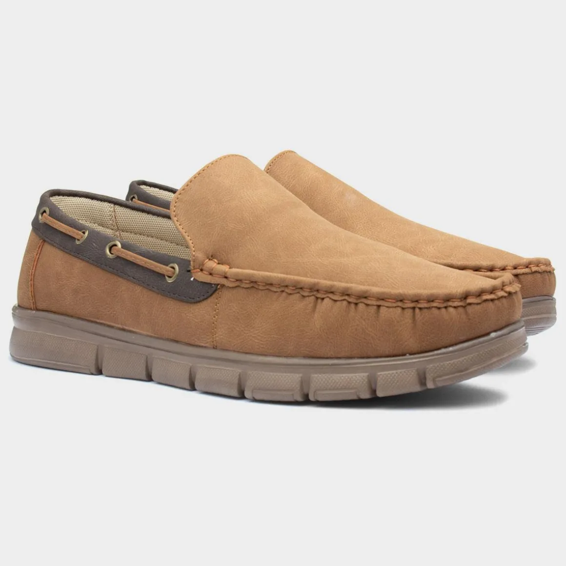 Cushion Walk Declan Mens Casual Tan Slip On Shoes