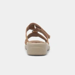 Cushion Walk Gemma Womens Camel T-Bar Mule Sandal