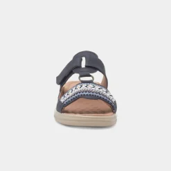 Cushion Walk Gemma Womens Navy T-Bar Mule Sandal