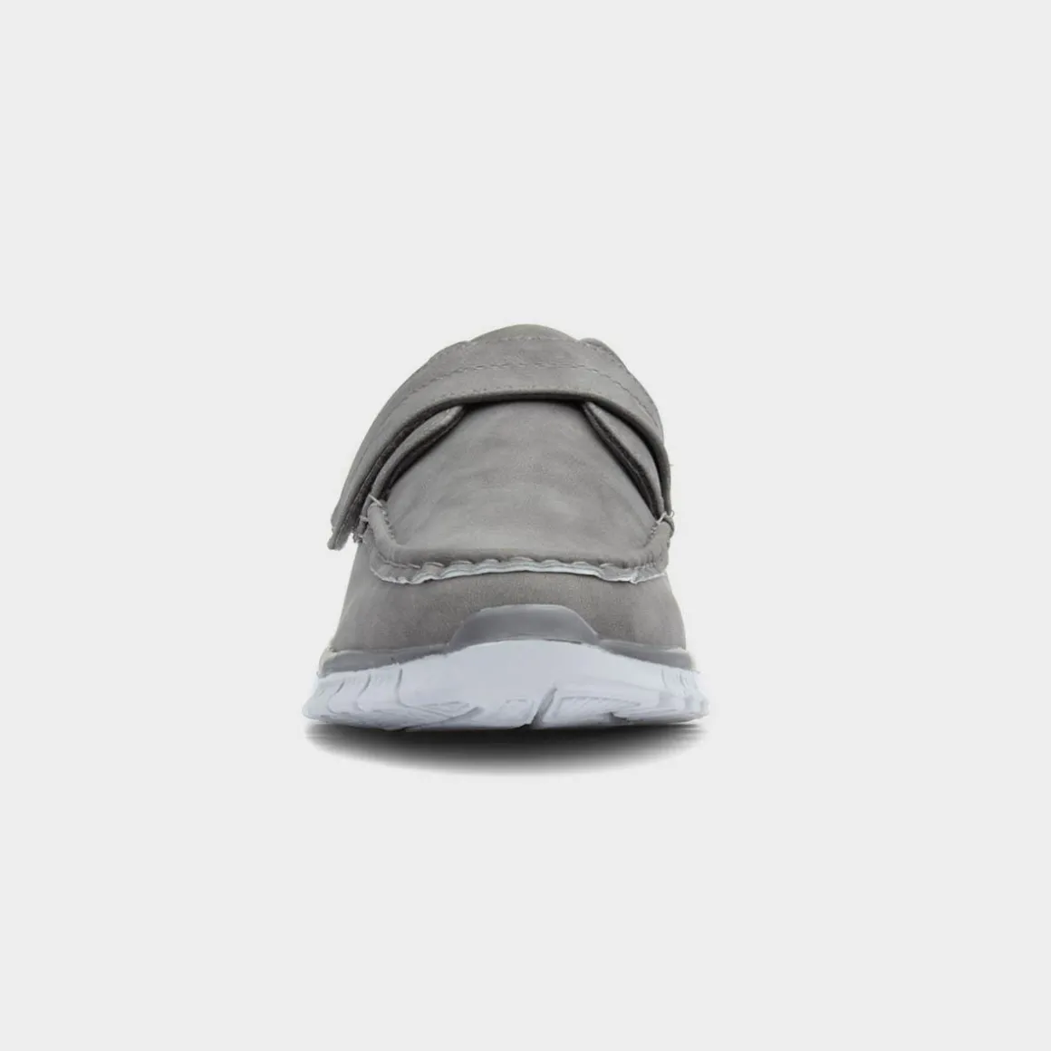 Cushion Walk Greg Mens Grey Easy Fasten Shoe