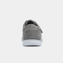Cushion Walk Greg Mens Grey Easy Fasten Shoe