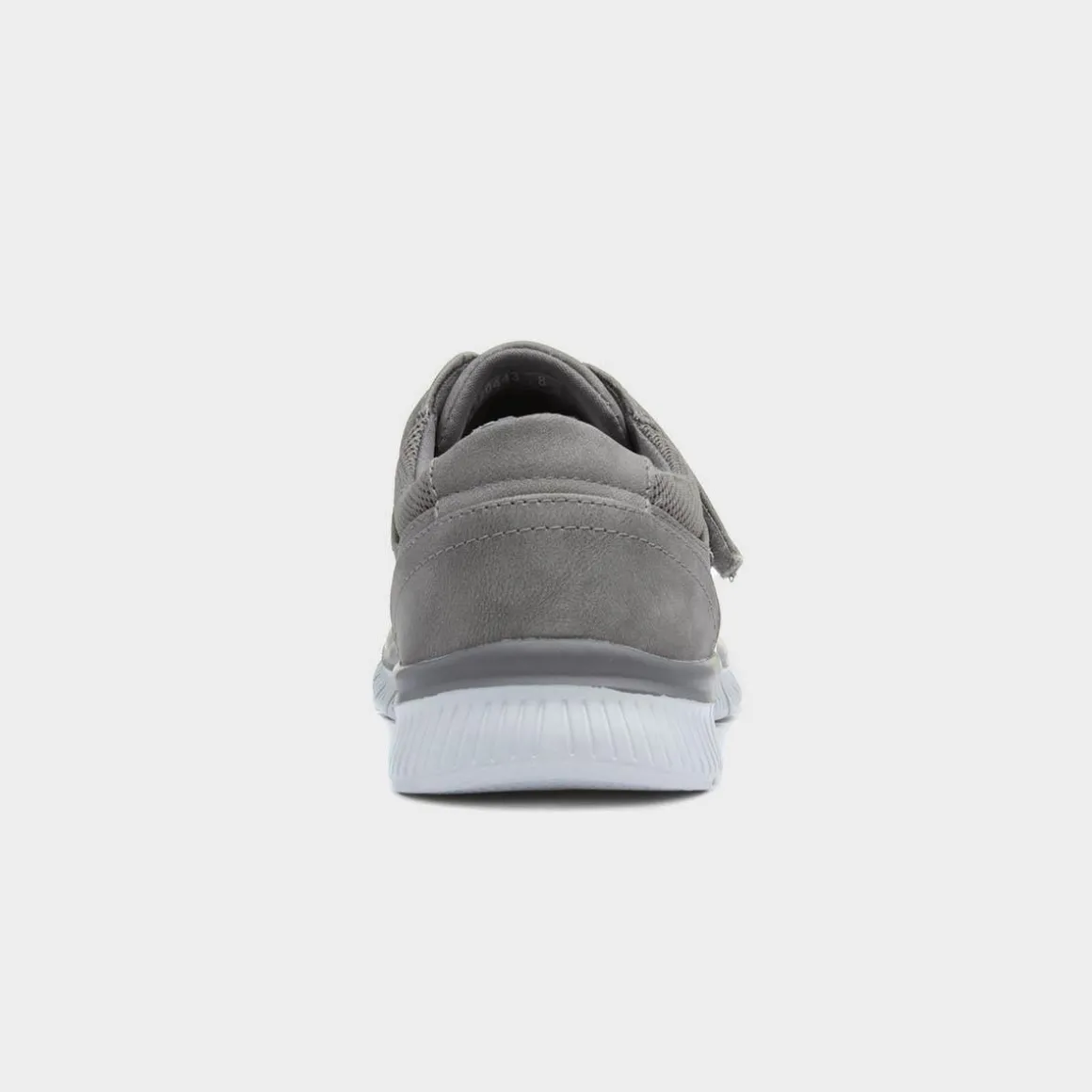 Cushion Walk Greg Mens Grey Easy Fasten Shoe