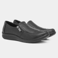 Cushion Walk Jacky Womens Black Slip On Shoe