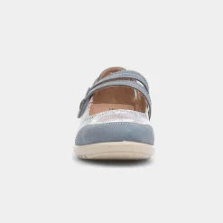 Cushion Walk Jane Womens Blue Wedge Shoe