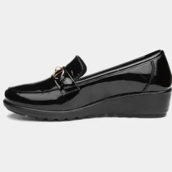 Cushion Walk Jodie Womens Black Patent Shoe