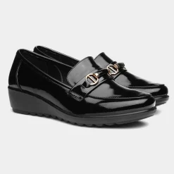 Cushion Walk Jodie Womens Black Patent Shoe