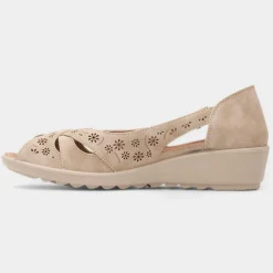 Cushion Walk Kate Womens Beige Open Toe Shoe