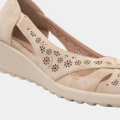 Cushion Walk Kate Womens Beige Open Toe Shoe