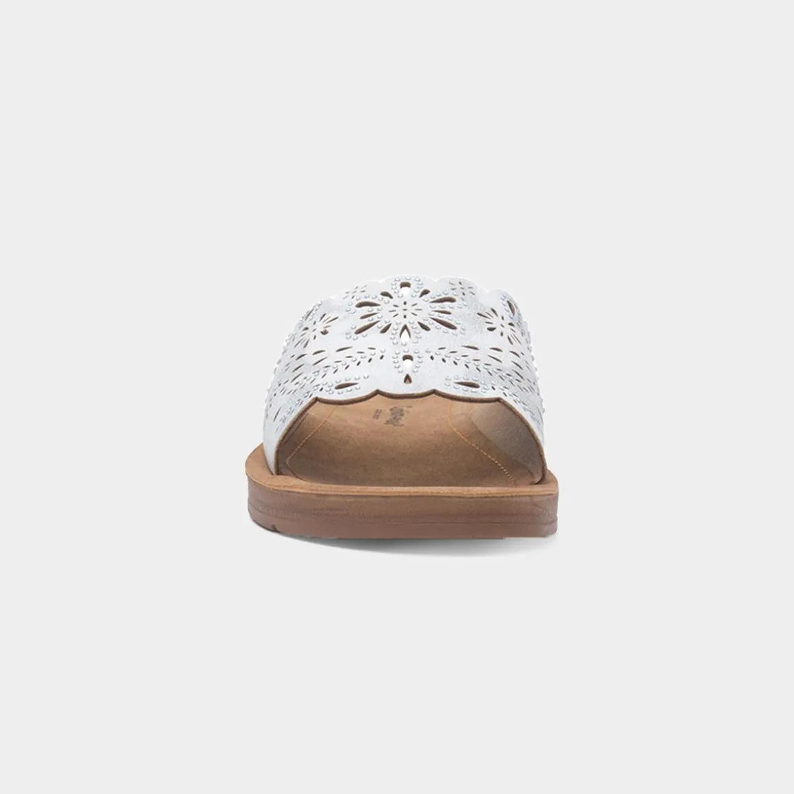 Cushion Walk Khloe Womens White Mule Sandal