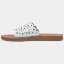 Cushion Walk Khloe Womens White Mule Sandal