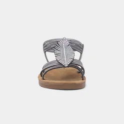 Cushion Walk Kourtney Womens Silver Sandal