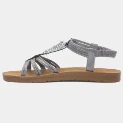 Cushion Walk Kourtney Womens Silver Sandal