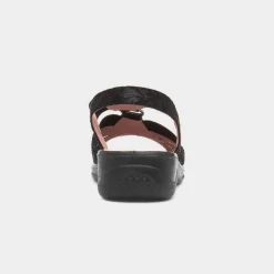 Cushion Walk Lacy Womens Black Wedge Sandal