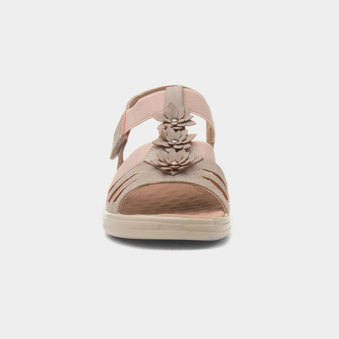 Cushion Walk Madison Womens Beige Wedge Sandal