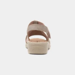 Cushion Walk Madison Womens Beige Wedge Sandal