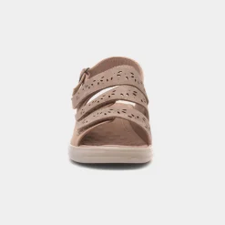 Cushion Walk Mandy Womens Beige Easy Fasten Sandal