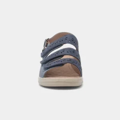 Cushion Walk Mandy Womens Blue Easy Fasten Sandal