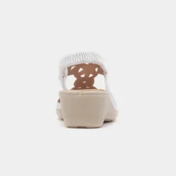 Cushion Walk Mars Womens White Wedge Sandal