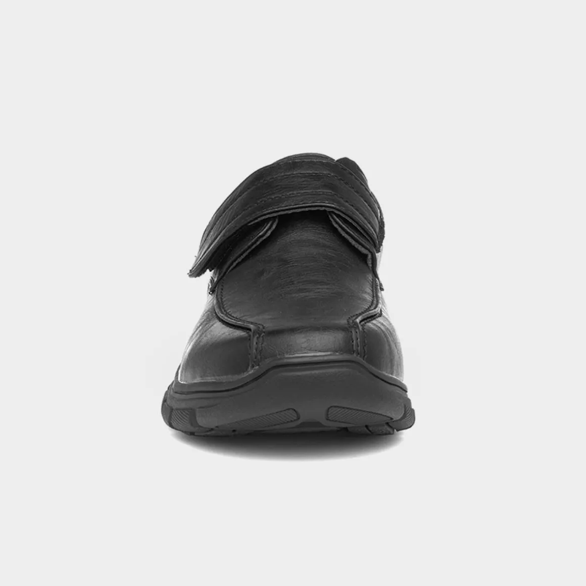 Cushion Walk Mens Black Easy Fasten Shoe