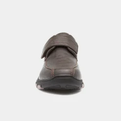 Cushion Walk Mens Brown Easy Fasten Shoe