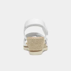 Cushion Walk Mercury Womens White Wedge Sandal