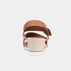 Cushion Walk Mercury Womens Tan Wedge Sandal