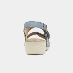 Cushion Walk Meryl Womens Blue Wedge Sandal