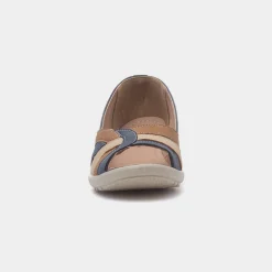 Cushion Walk Moria Womens Navy Open Toe Wedge Shoe