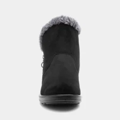Cushion Walk Olivia Womens Black Faux Fur Boot