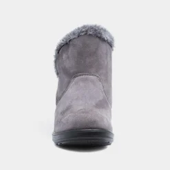 Cushion Walk Olivia Womens Grey Faux Fur Boot