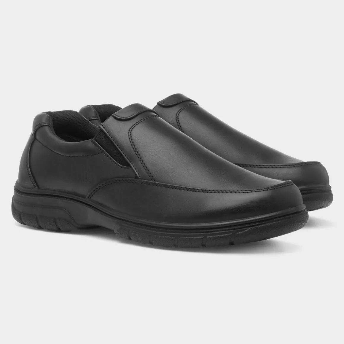 Cushion Walk Rex Mens Black Slip On Shoe