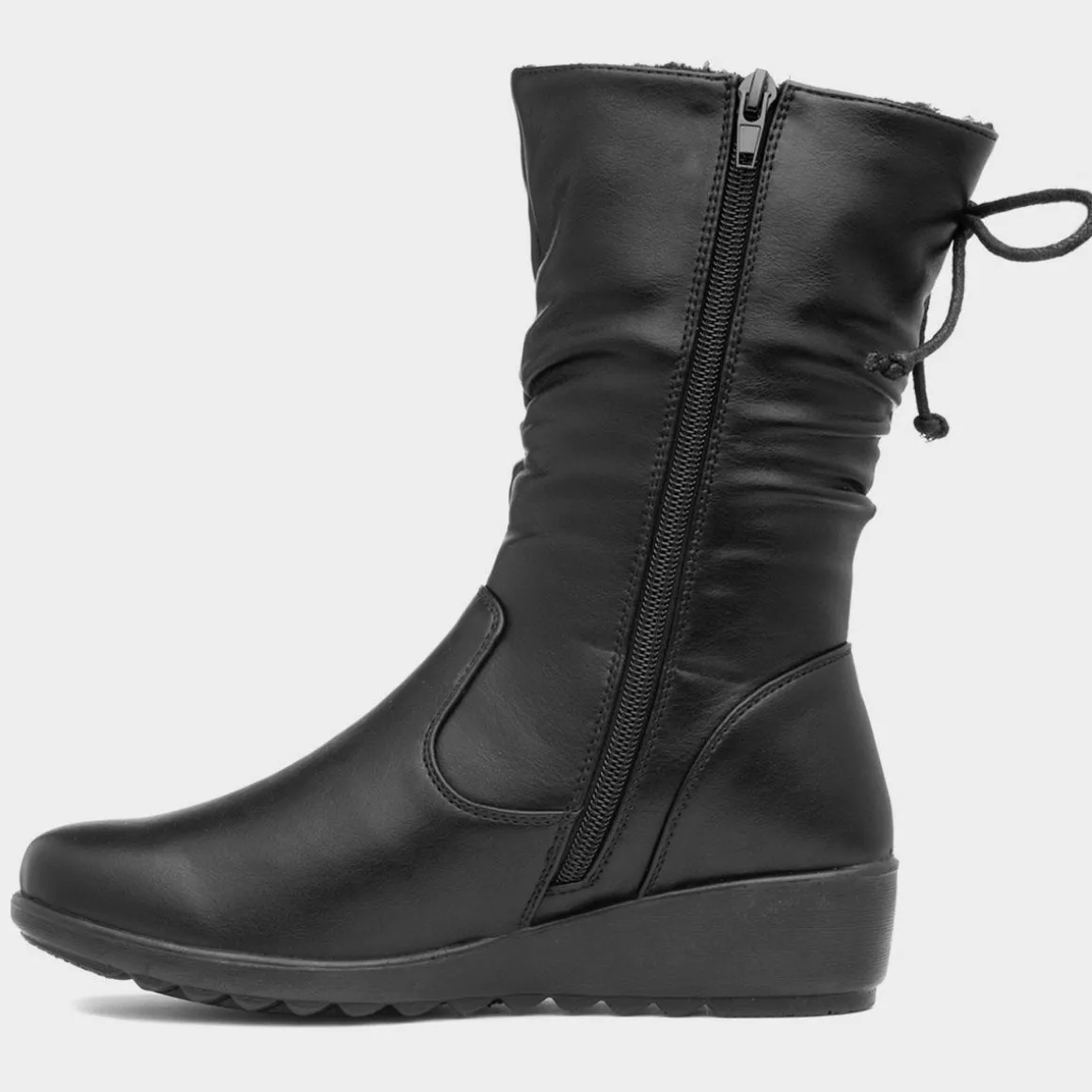 Cushion Walk Roosker Black Wedge Boot