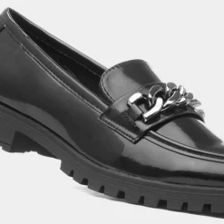 Cushion Walk Ruby Womens Black Patent Loafer