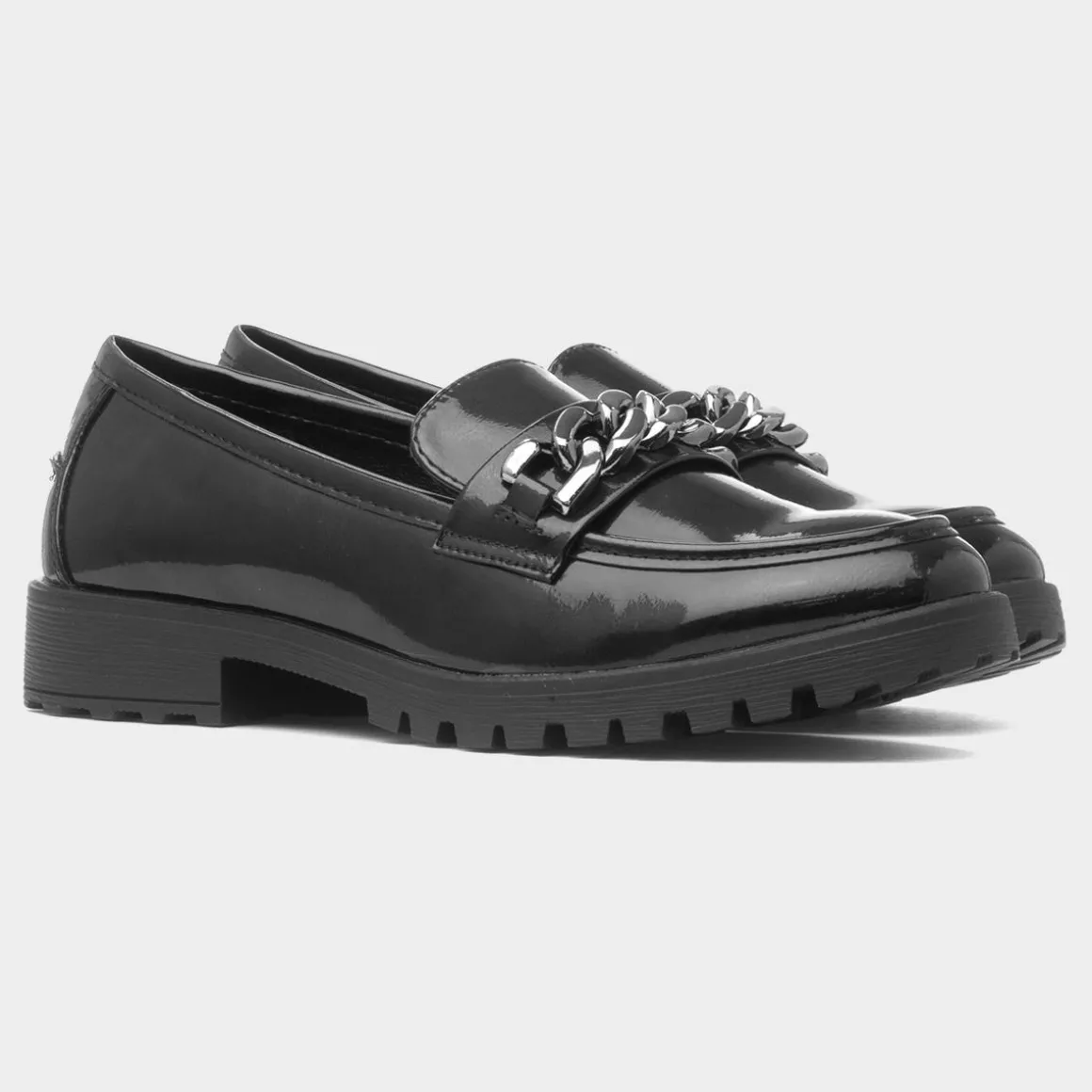 Cushion Walk Ruby Womens Black Patent Loafer