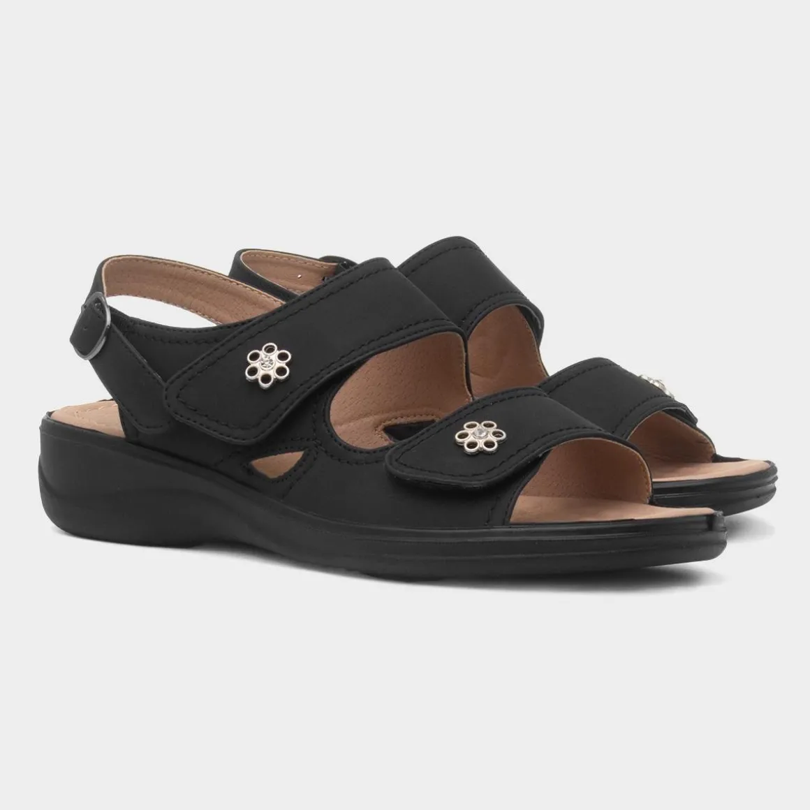 Cushion Walk Samantha Womens Black Sandal