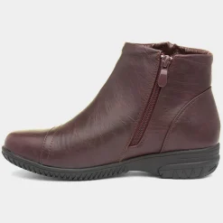 Cushion Walk Stacey Womens Dark Red Ankle Boot