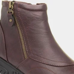 Cushion Walk Stacey Womens Dark Red Ankle Boot