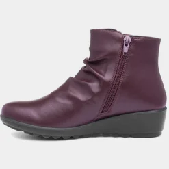 Cushion Walk Stud Womens Bordeaux Ankle Boot
