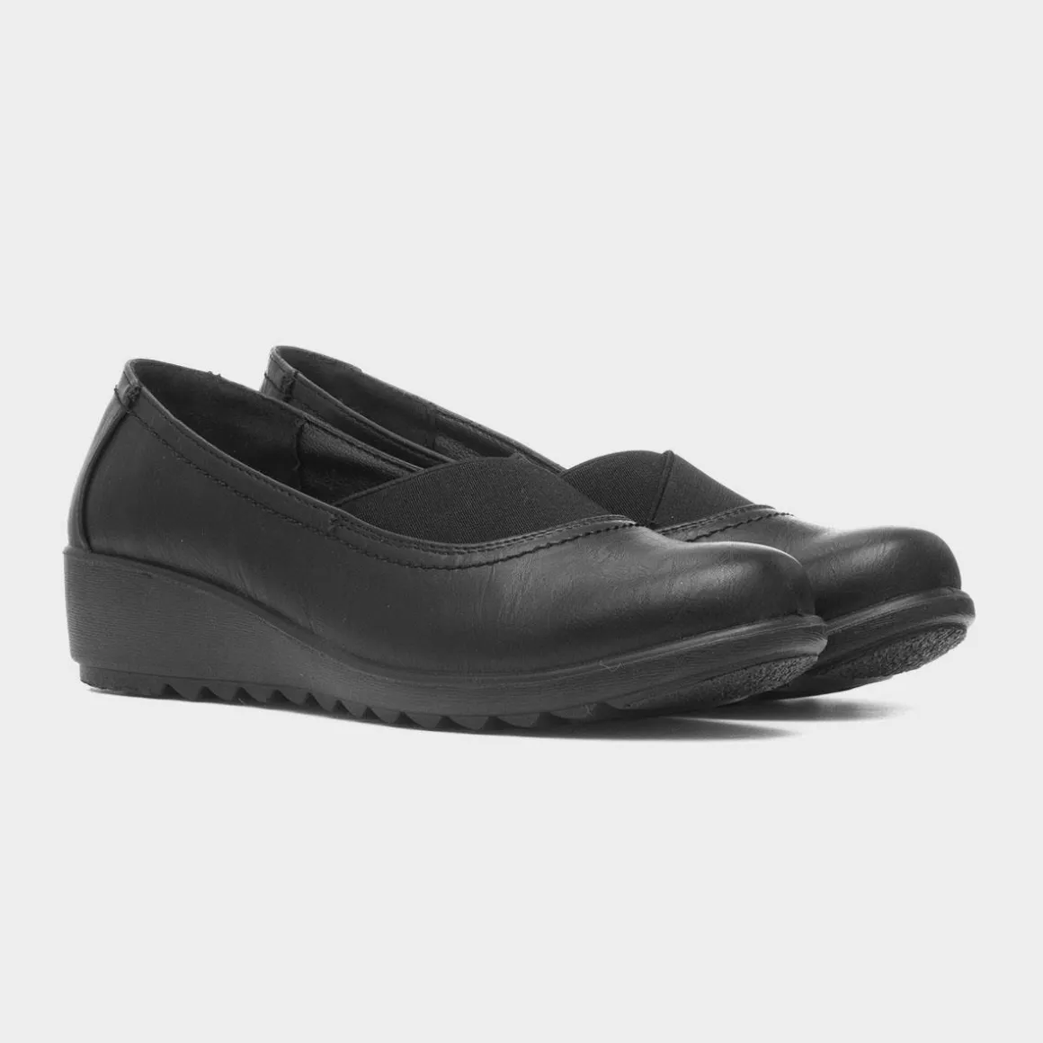 Cushion Walk Suzie Womens Black Casual Wedge Shoe