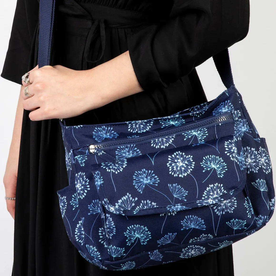 Cyndi Blue Floral Cross Body Bag